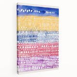 Modern Wall Art - Abstract Old City in Vibrant Geometric Patterns