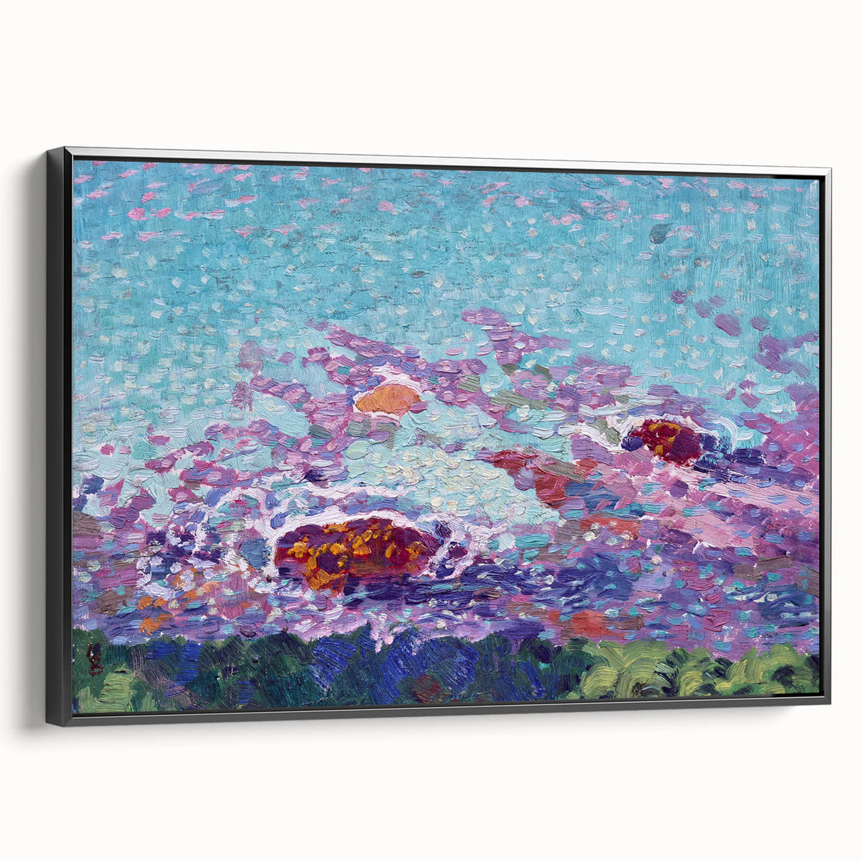 Modern Wall Art of Vibrant Ocean Coast - Abstract Contemporary Style
