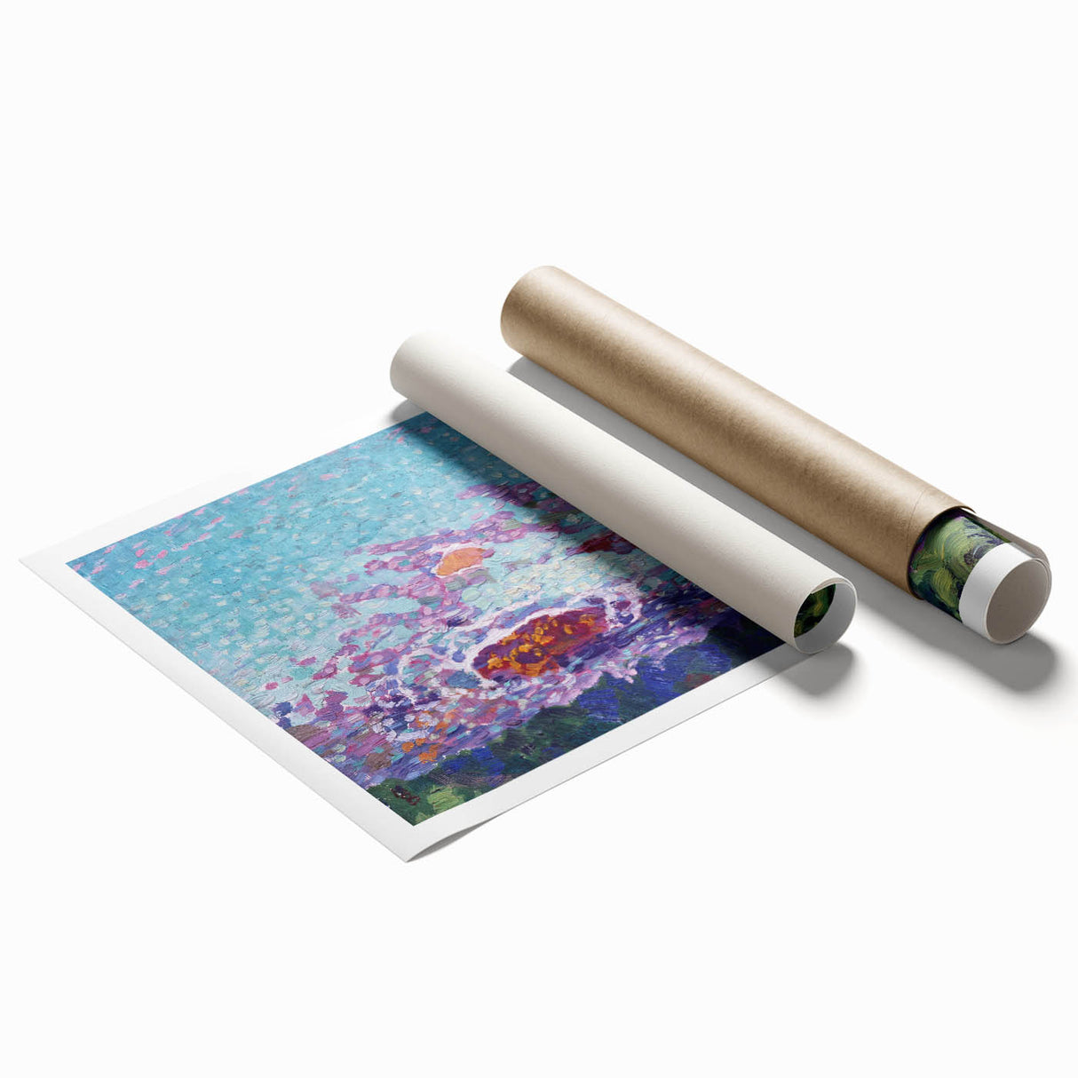 Modern Wall Art of Vibrant Ocean Coast - Abstract Contemporary Style