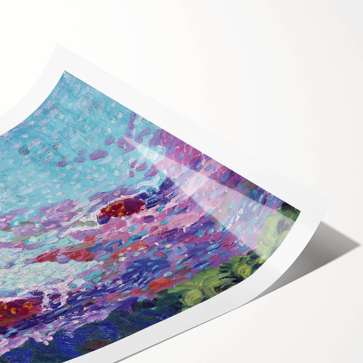 Modern Wall Art of Vibrant Ocean Coast - Abstract Contemporary Style