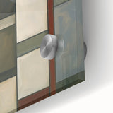 Geometric Abstract Living Room Wall Art – Beige & Olive Green