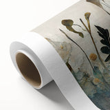 Abstract floral wall art on rolled canvas, showcasing vibrant colors and intricate designs, ideal for modern home decor. Perfectly packaged for easy display.