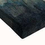 Close-up of vibrant abstract florals wall art on stretched canvas, showcasing intricate details and rich colors, ideal for modern home decor.