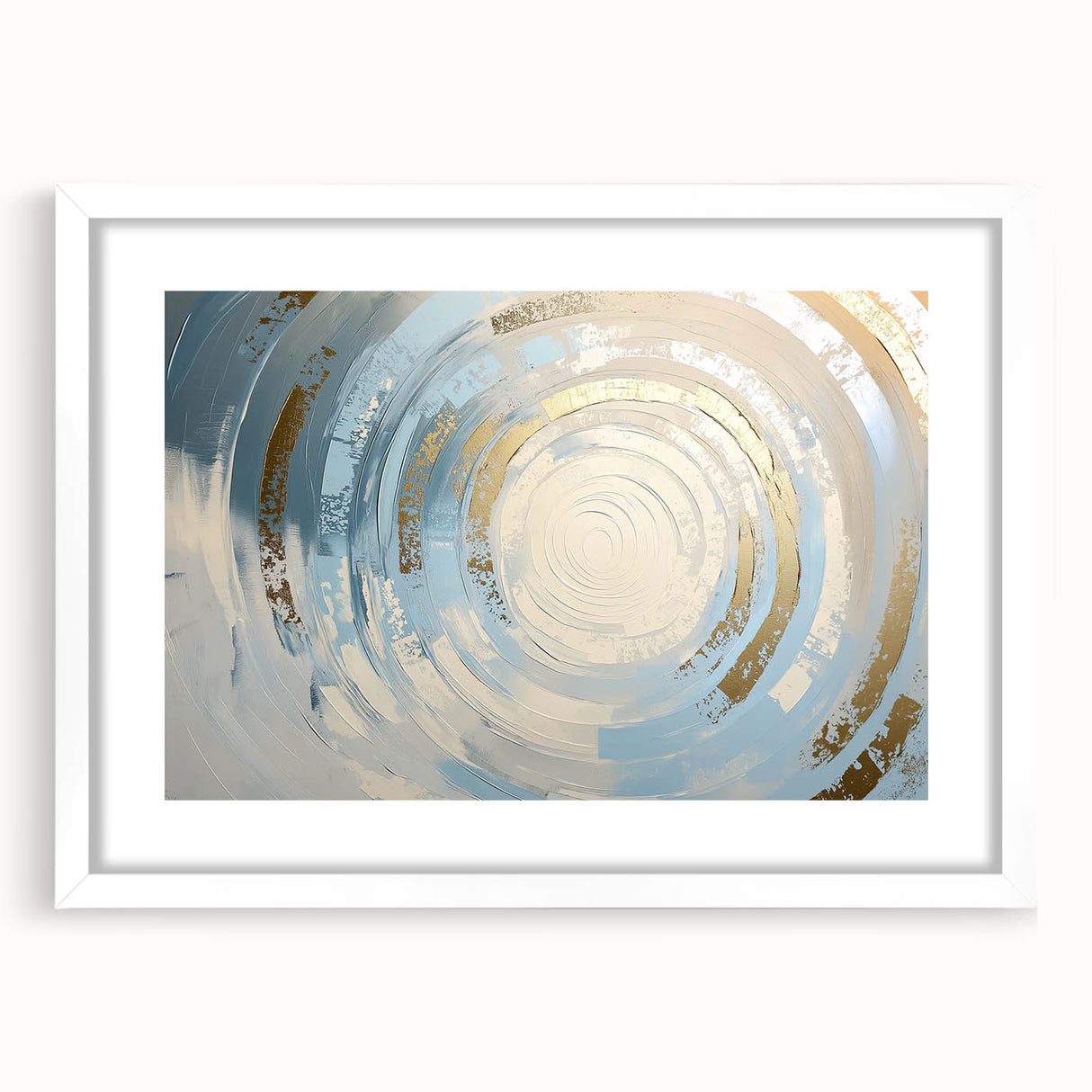 Abstract geometric frame with a white mat, showcasing a modern design, ideal for contemporary home decor and art display. Perfect for adding a stylish touch to any room.