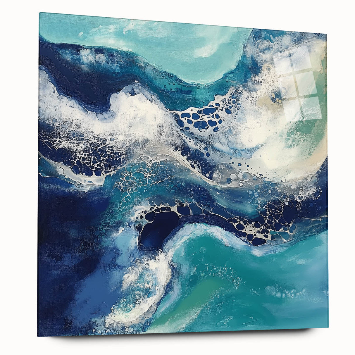 Fluid Acrylic Wall Decor – Coastal Tide Abstraction