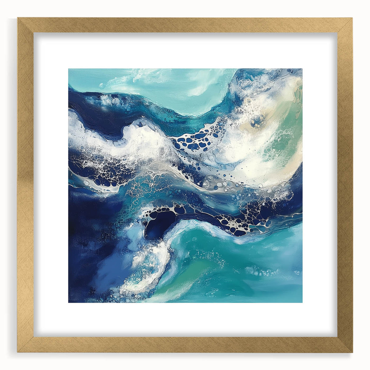 Fluid Acrylic Wall Decor – Coastal Tide Abstraction