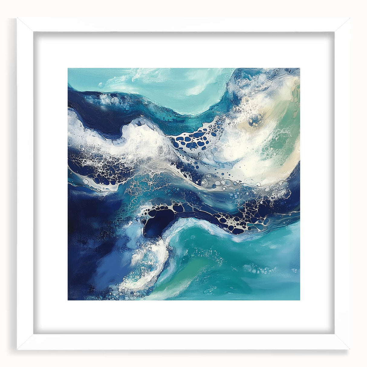 Fluid Acrylic Wall Decor – Coastal Tide Abstraction