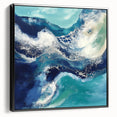 Fluid Acrylic Wall Decor – Coastal Tide Abstraction