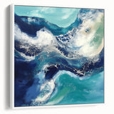 Fluid Acrylic Wall Decor – Coastal Tide Abstraction