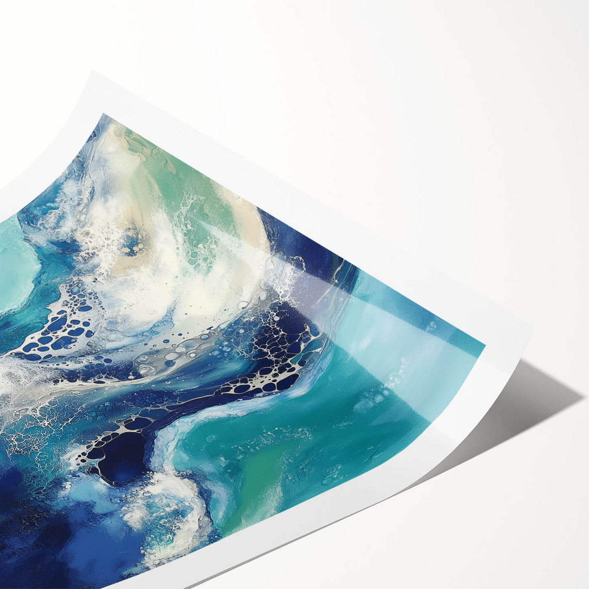 Fluid Acrylic Wall Decor – Coastal Tide Abstraction