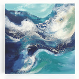 Fluid Acrylic Wall Decor – Coastal Tide Abstraction