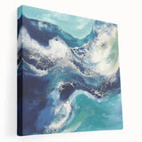 Fluid Acrylic Wall Decor – Coastal Tide Abstraction