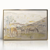 Expressionist Art - Horses in Landscape by Jules Pascin