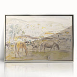 Expressionist Art - Horses in Landscape by Jules Pascin