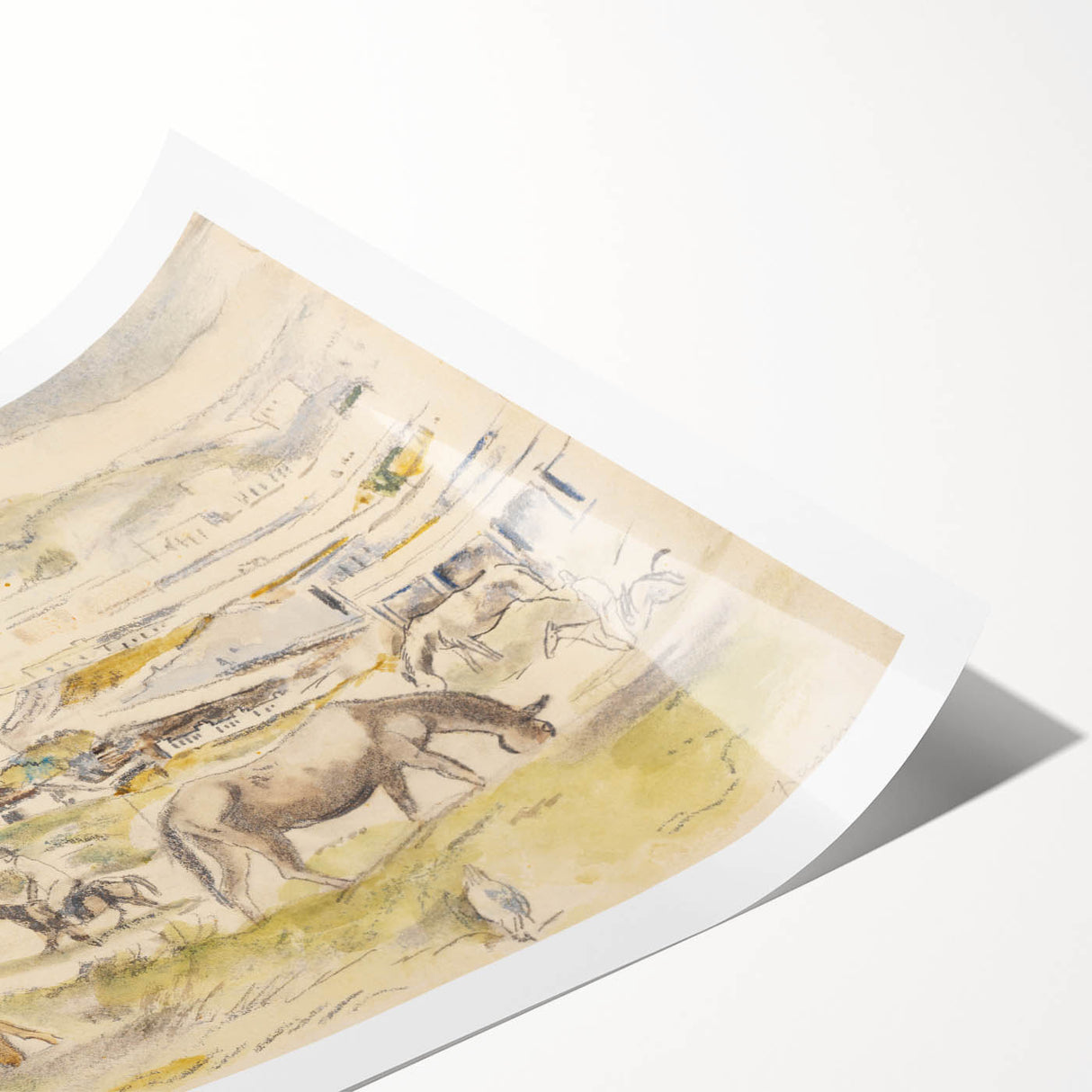 Expressionist Art - Horses in Landscape by Jules Pascin