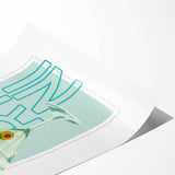 Extra large wall art featuring black and white line art flowers on a rolled print, suited for large living room decor.