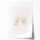 Watercolor Rainbow Print for Kids Room - Girls Room Wall Art