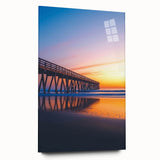 Acrylic glass landscape bridge design showcased in a side view, featuring a minimalist aesthetic and vibrant colors, perfect for modern decor.