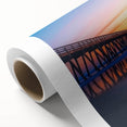 Landscape bridge design on rolled canvas showcasing intricate details and vibrant colors, perfect for home decor or art enthusiasts. Packaged securely in a durable tube for safe transport and display.