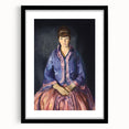 Modern Wall Art - Elegant Woman in Purple Dress - Contemporary Art Print