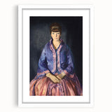 Modern Wall Art - Elegant Woman in Purple Dress - Contemporary Art Print