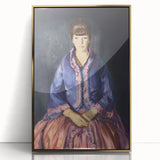 Modern Wall Art - Elegant Woman in Purple Dress - Contemporary Art Print