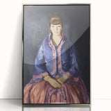 Modern Wall Art - Elegant Woman in Purple Dress - Contemporary Art Print