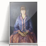 Modern Wall Art - Elegant Woman in Purple Dress - Contemporary Art Print