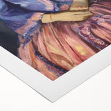 Modern Wall Art - Elegant Woman in Purple Dress - Contemporary Art Print