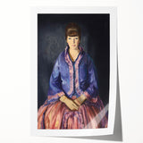 Modern Wall Art - Elegant Woman in Purple Dress - Contemporary Art Print