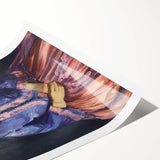 Modern Wall Art - Elegant Woman in Purple Dress - Contemporary Art Print