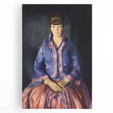 Modern Wall Art - Elegant Woman in Purple Dress - Contemporary Art Print