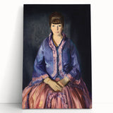 Modern Wall Art - Elegant Woman in Purple Dress - Contemporary Art Print
