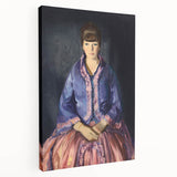 Modern Wall Art - Elegant Woman in Purple Dress - Contemporary Art Print
