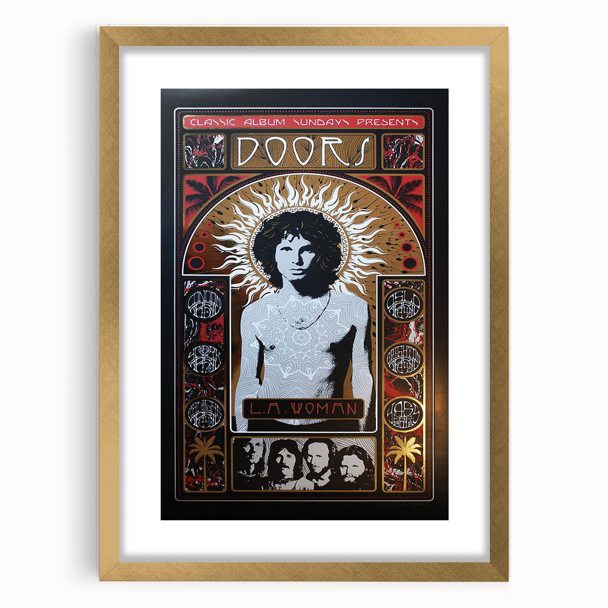 The Doors L.A. Woman Album Poster - Vintage Music Art