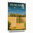 Retro Tuscany Travel Poster - Vintage Italy Landscape Wall Art