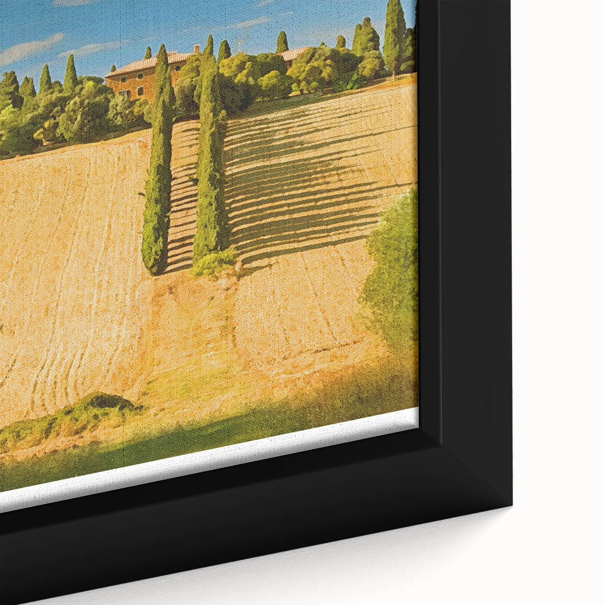 Retro Tuscany Travel Poster - Vintage Italy Landscape Wall Art