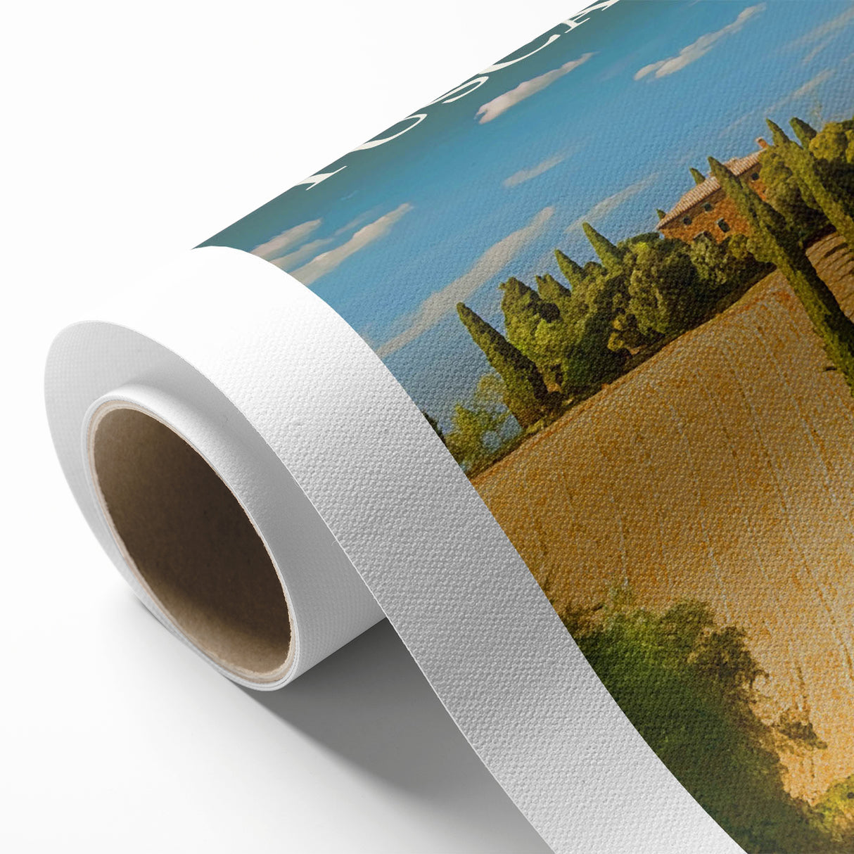 Retro Tuscany Travel Poster - Vintage Italy Landscape Wall Art