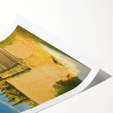 Retro Tuscany Travel Poster - Vintage Italy Landscape Wall Art