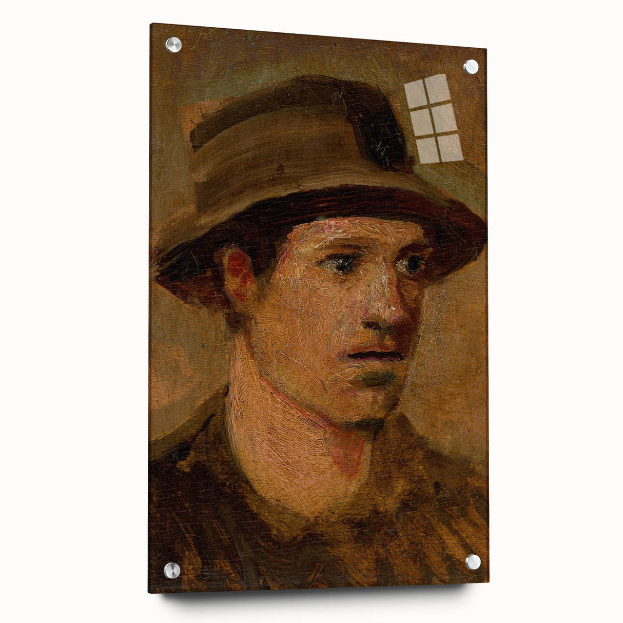 Head of a Laborer Realism Art Print - Ladislav Mednyánszky Portrait Canvas