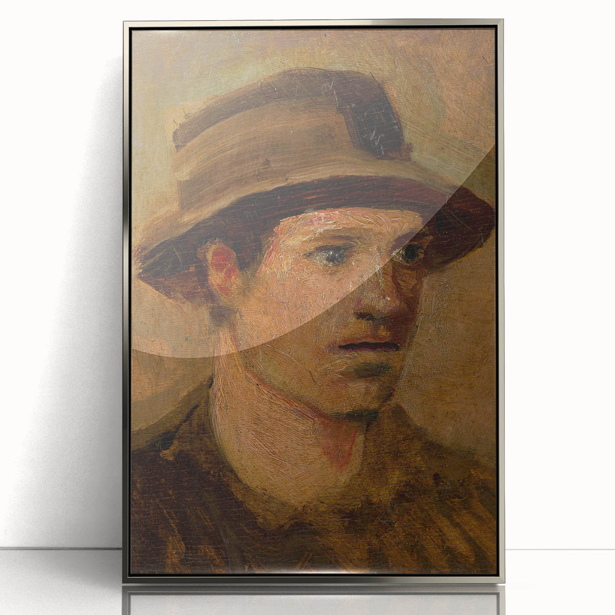 Head of a Laborer Realism Art Print - Ladislav Mednyánszky Portrait Canvas