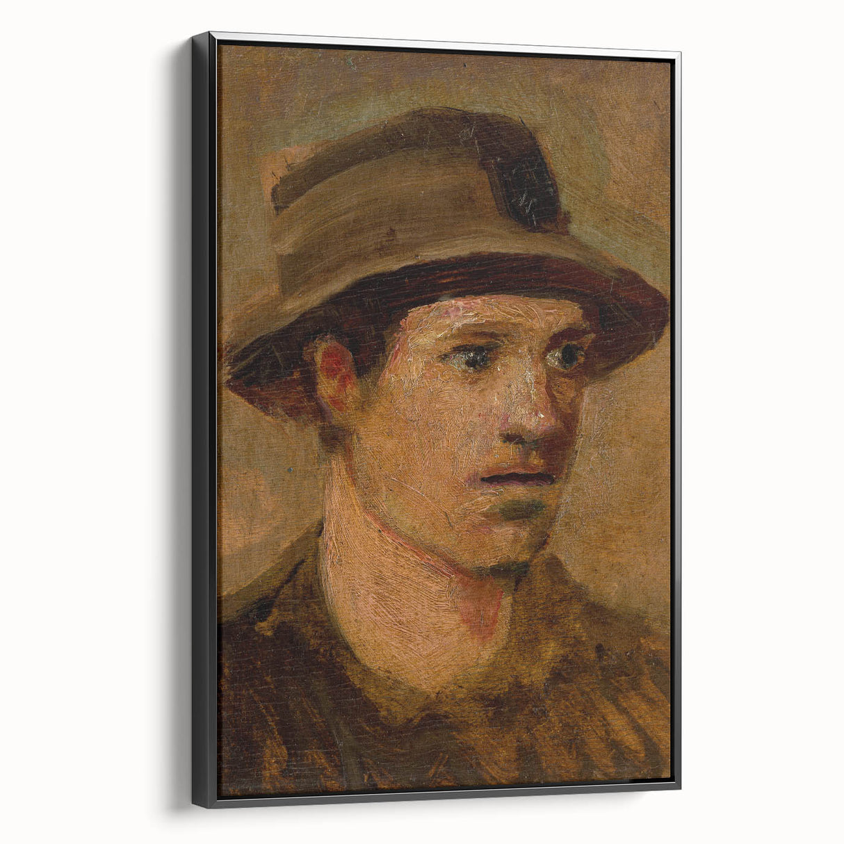 Head of a Laborer Realism Art Print - Ladislav Mednyánszky Portrait Canvas