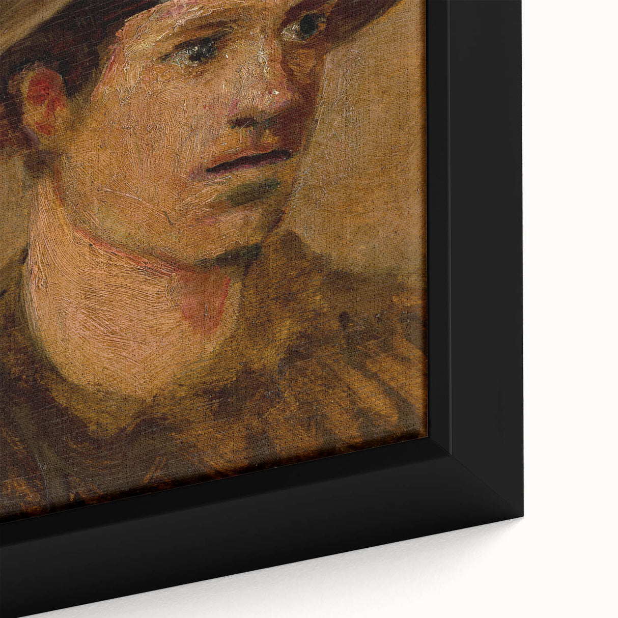 Head of a Laborer Realism Art Print - Ladislav Mednyánszky Portrait Canvas