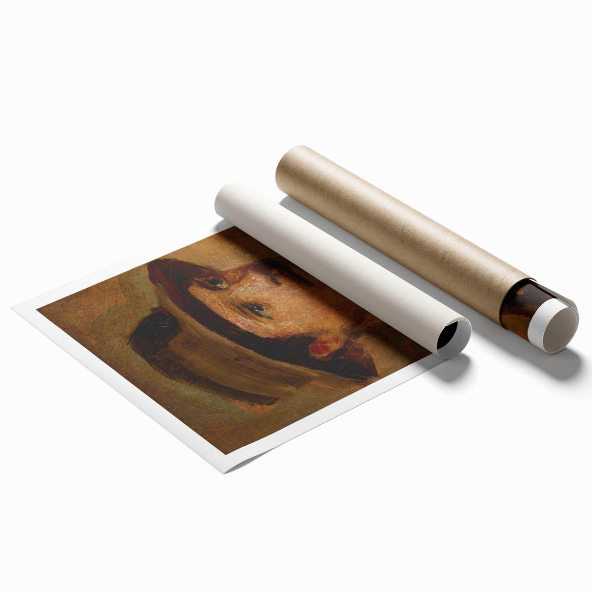 Head of a Laborer Realism Art Print - Ladislav Mednyánszky Portrait Canvas