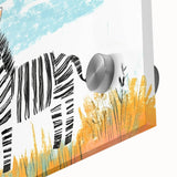 Boys Room Wall Art - Zebra Safari Kids Wall Art for Nursery