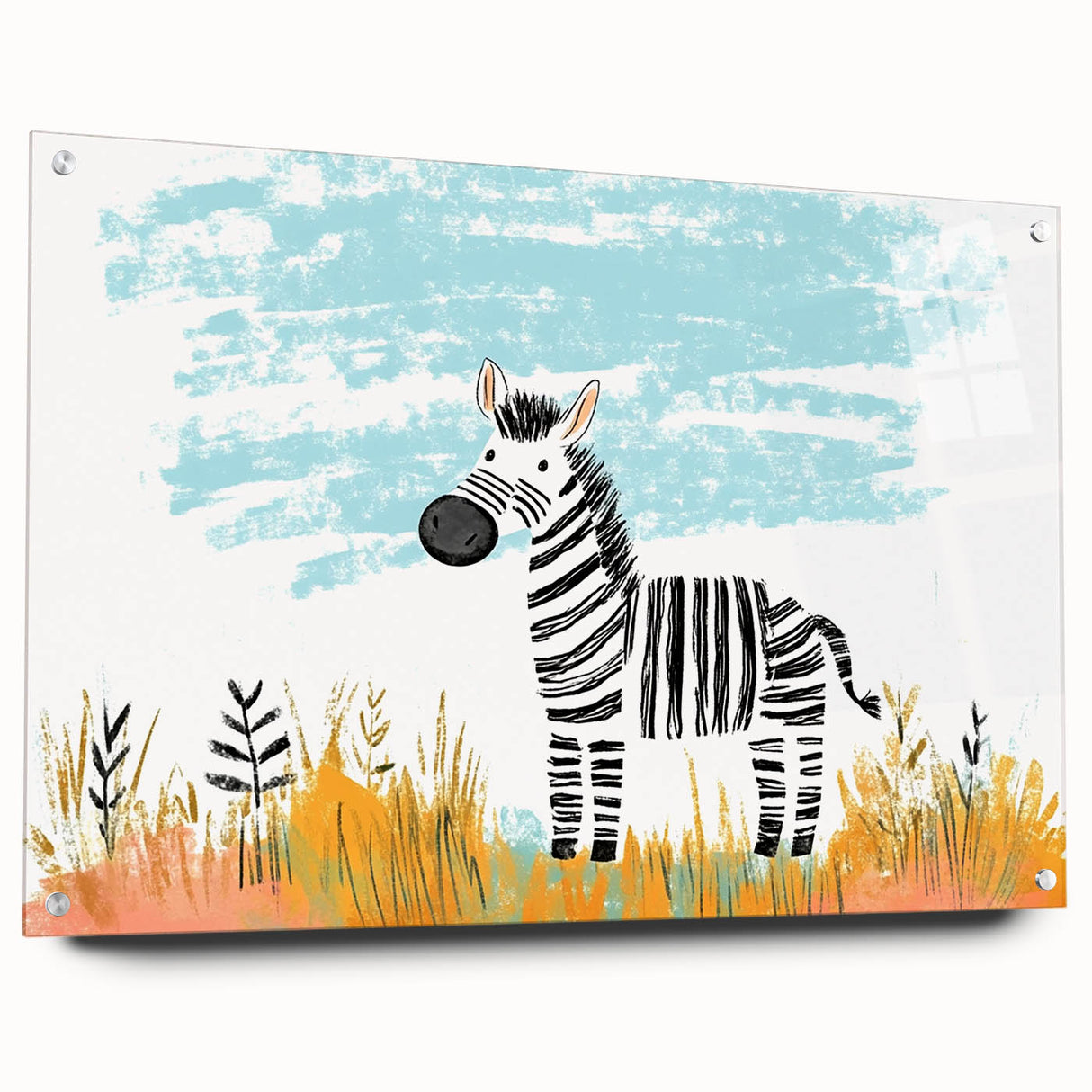 Boys Room Wall Art - Zebra Safari Kids Wall Art for Nursery