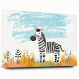 Boys Room Wall Art - Zebra Safari Kids Wall Art for Nursery