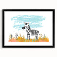 Boys Room Wall Art - Zebra Safari Kids Wall Art for Nursery