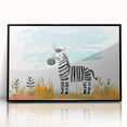 Boys Room Wall Art - Zebra Safari Kids Wall Art for Nursery