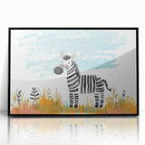 Boys Room Wall Art - Zebra Safari Kids Wall Art for Nursery